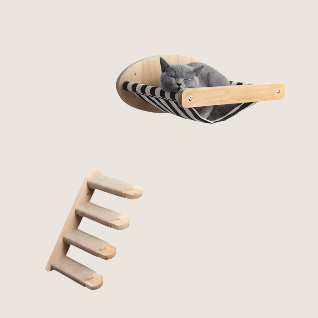 Kabe Wall-Mounted Cat Shelf Set