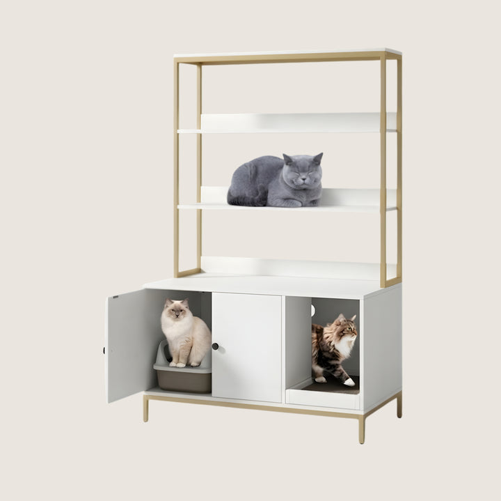 Hana Litter Cabinet with Display Shelves