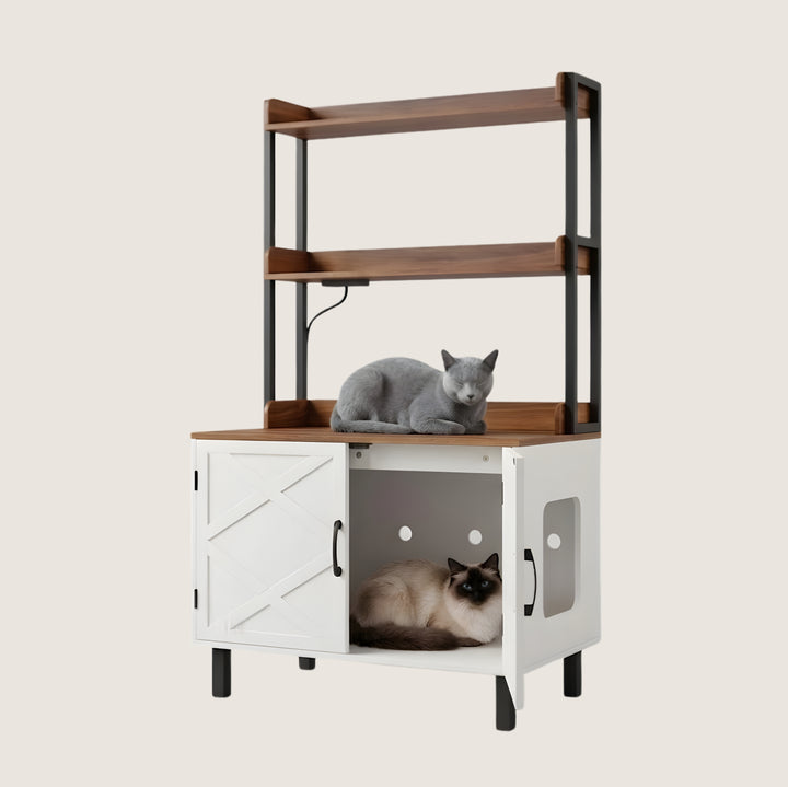 Taka Litter Cabinet with Shelves & Charging