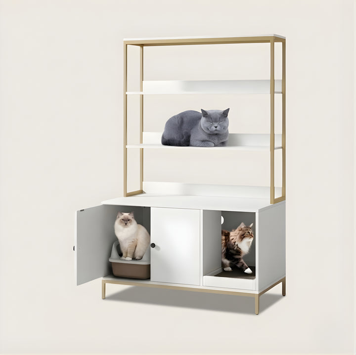 Hana Litter Cabinet with Display Shelves