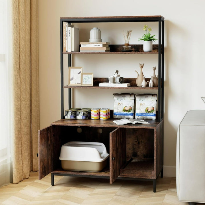 Hana Litter Cabinet with Display Shelves Koven 