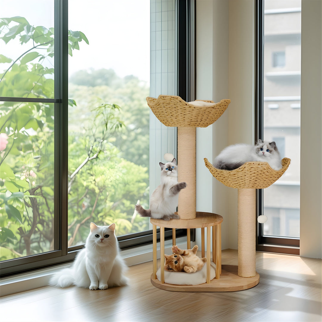 Haru Wicker Cat Tower Koven 