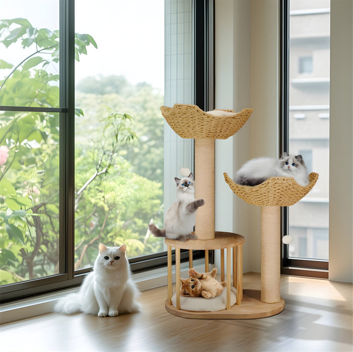 Haru Wicker Cat Tower Koven 