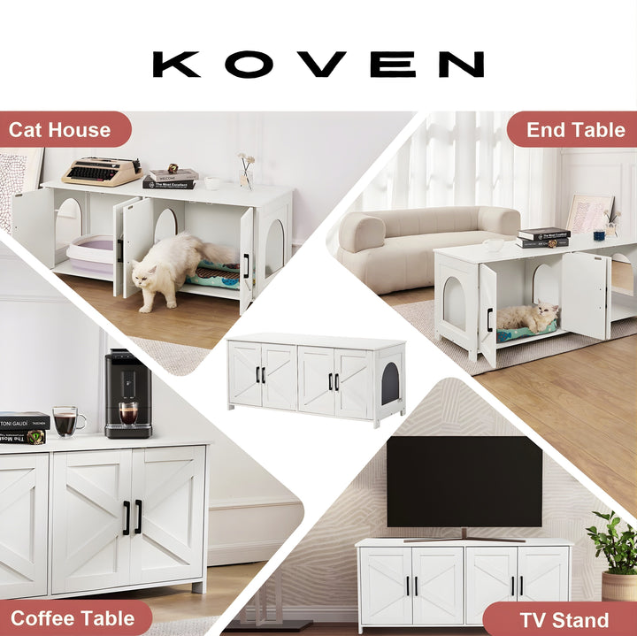 Ren Enclosed Litter Box Cabinet Koven 
