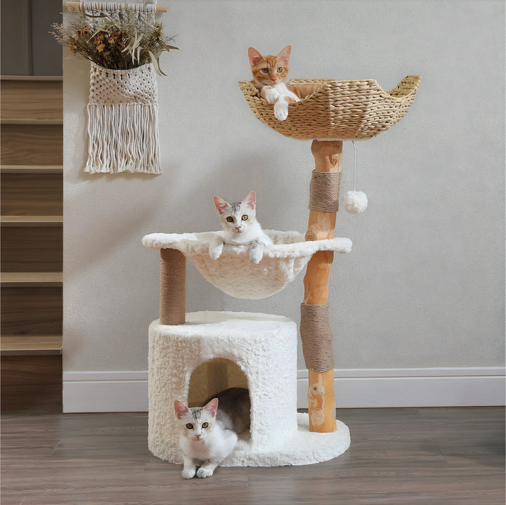 Shiro Wicker Cat Tower Koven 