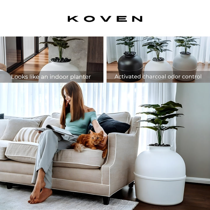 Tsuki Hidden Litter Box Planter Koven 